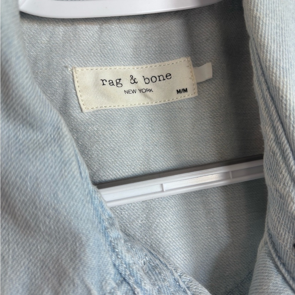 Rag & Bone Light Blue Denim Jumpsuit - Picture 4 of 5